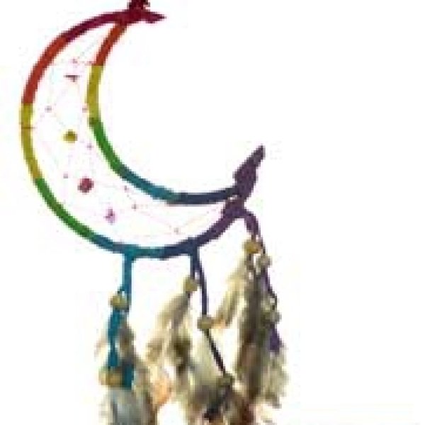 3" Crescent Moon dream catcher
