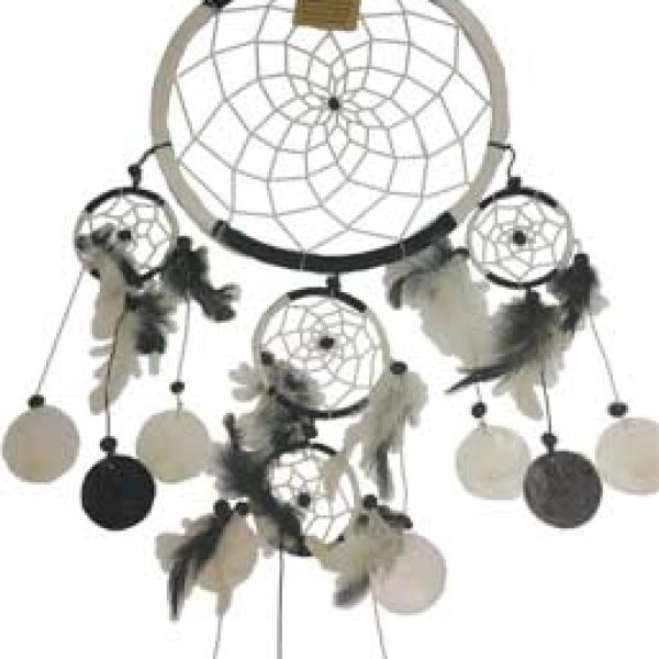 6 1/4" Black & White dream catcher