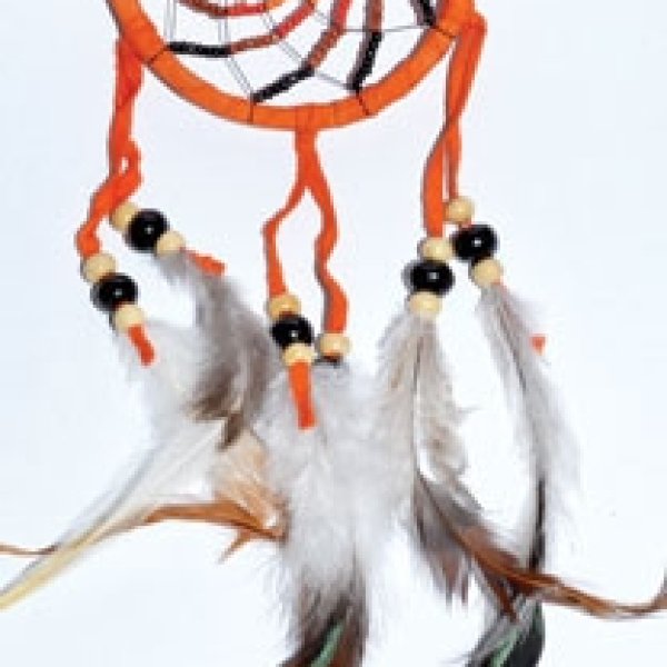 3" Orange dream catcher