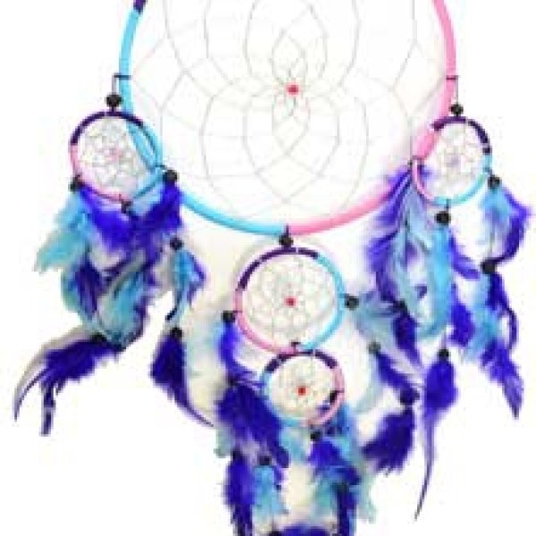 8 1/2" 5 Rings multi  dream catcher