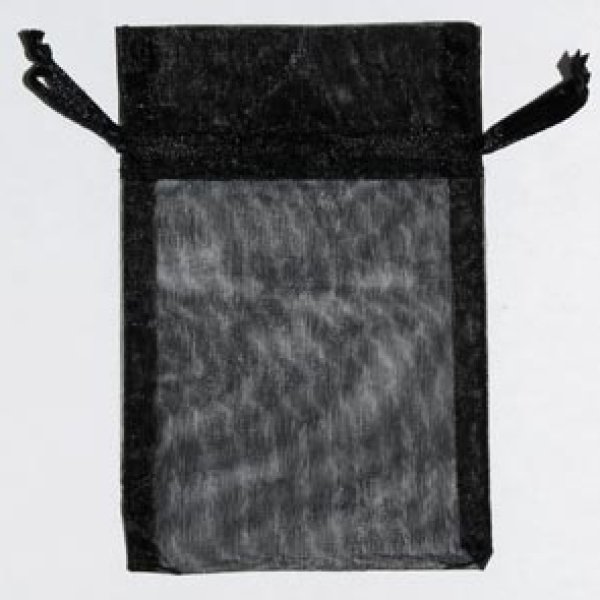 2 3/4" x 3" Black organza pouch