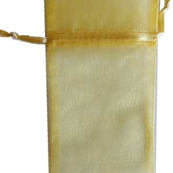 3" x 4" Gold organza pouch