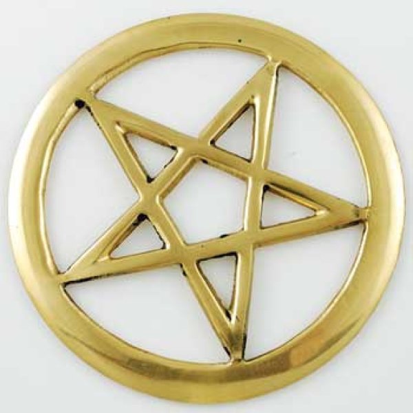 Brass Cut-Out Pentagram 3"