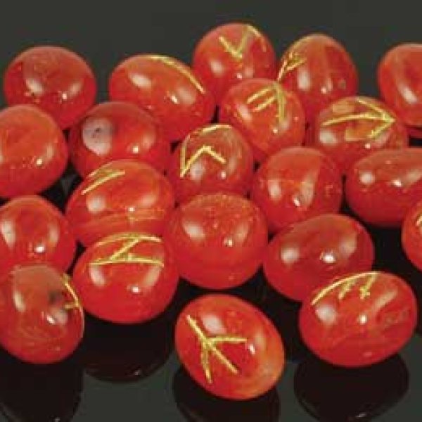 Carnelian rune set