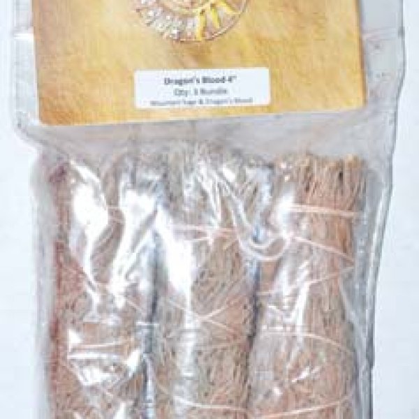 Mountain Sage Dragons Blood Sage smudge stick 3-pack 4"