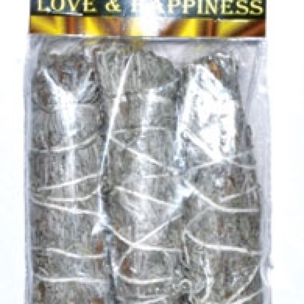 Love & Happiness smudge stick 3pk 4"