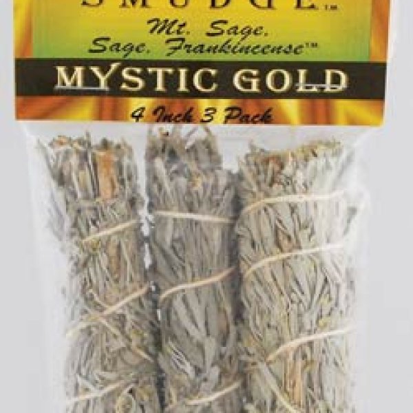 Mystic Gold smudge stick 3pk 4"