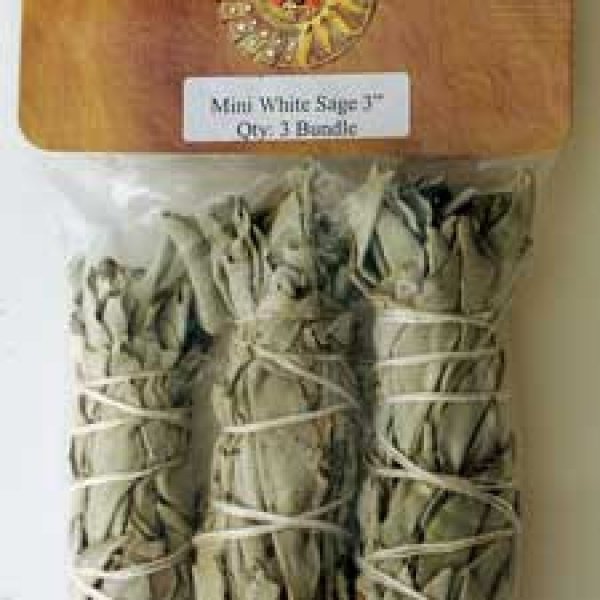 White Sage smudge stick 3pk 3"