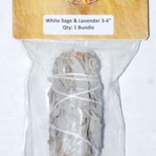 4" White Sage & Lavender smudge stick