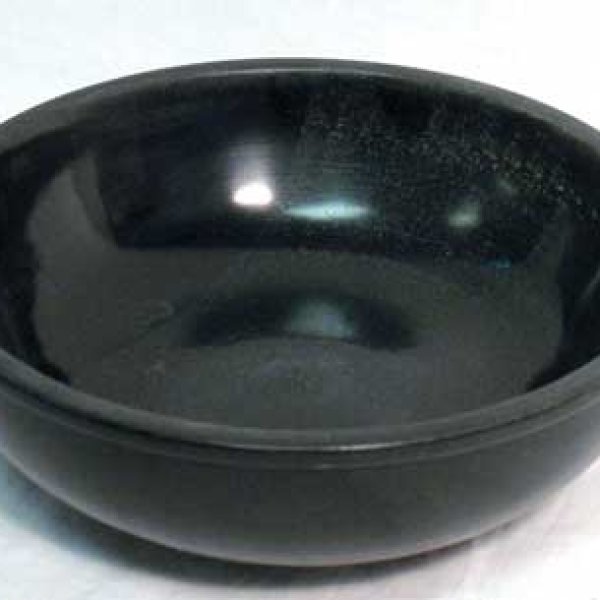 Black Stone Scrying Bowl 6"