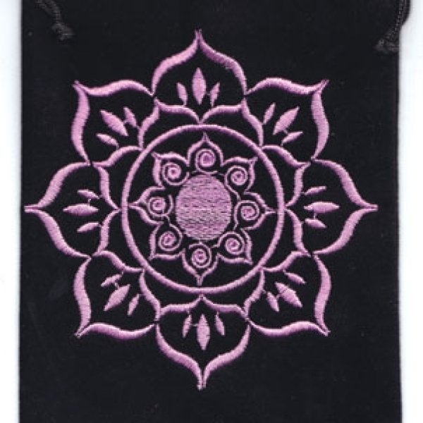 5"x 7" Lotus Black velveteen bag