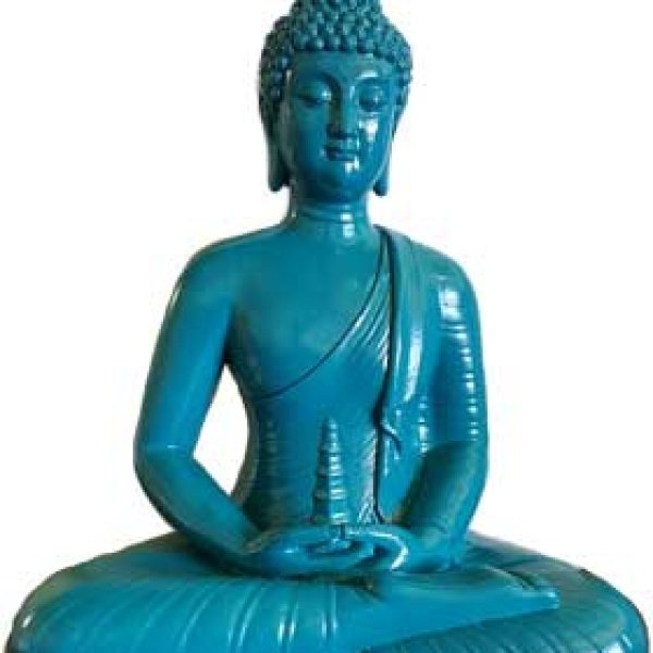 12" Sitting Buddha blue