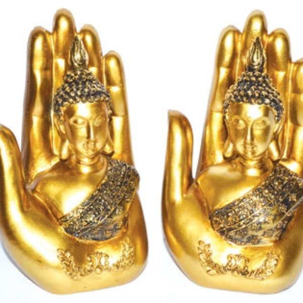 7" Buddha in Hand (set of 2)