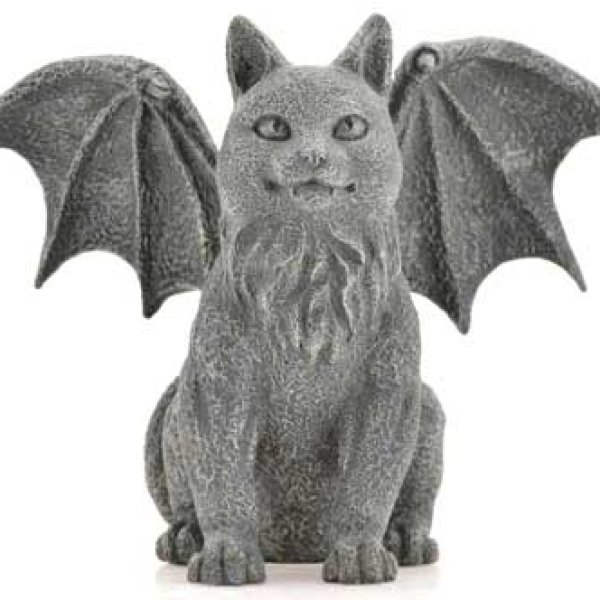 Winged Cat Gargoyle 6 1/2"