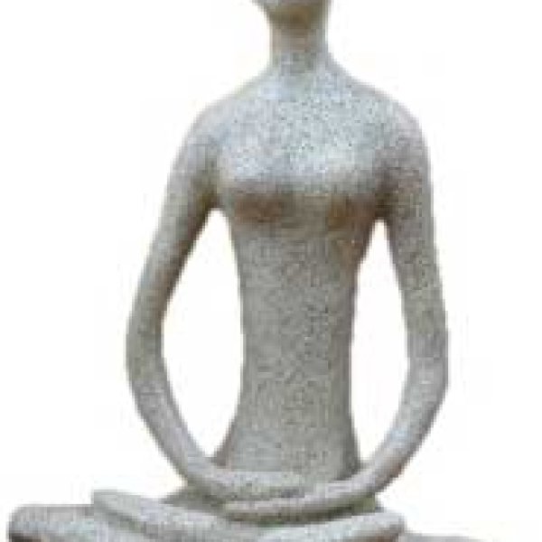 8" Lotus Yoga Goddess sandstone