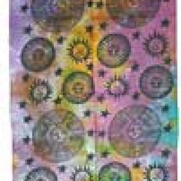 Suns & Stars curtains pair 22" x 72"