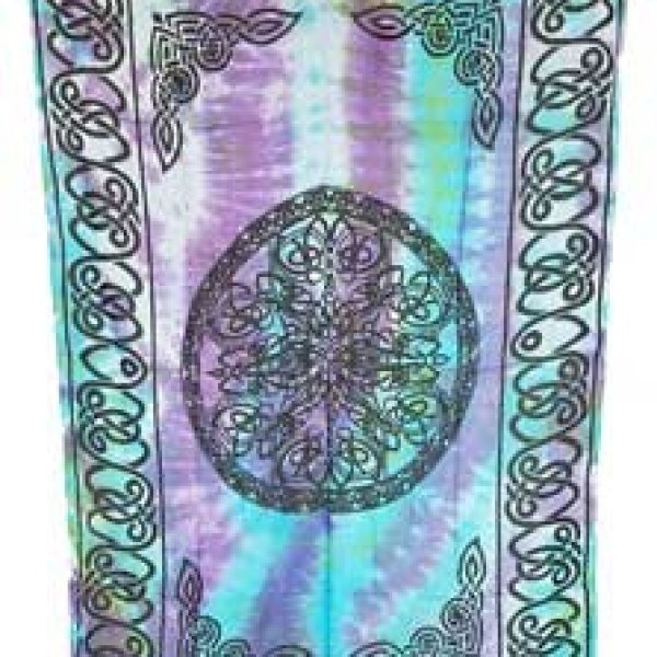 44"x72" Knot  Mandala tie dye sarong